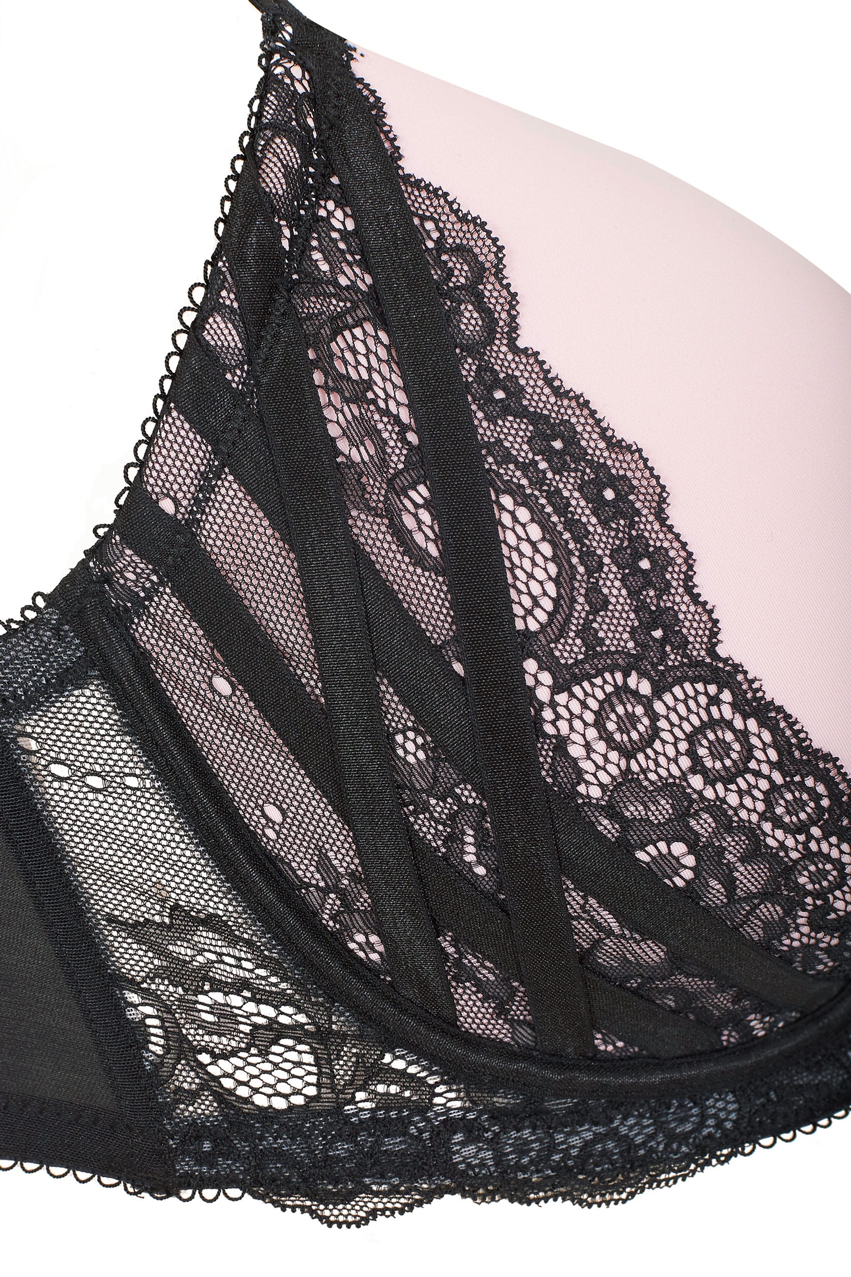 Plus black bust cup lace detail body filter