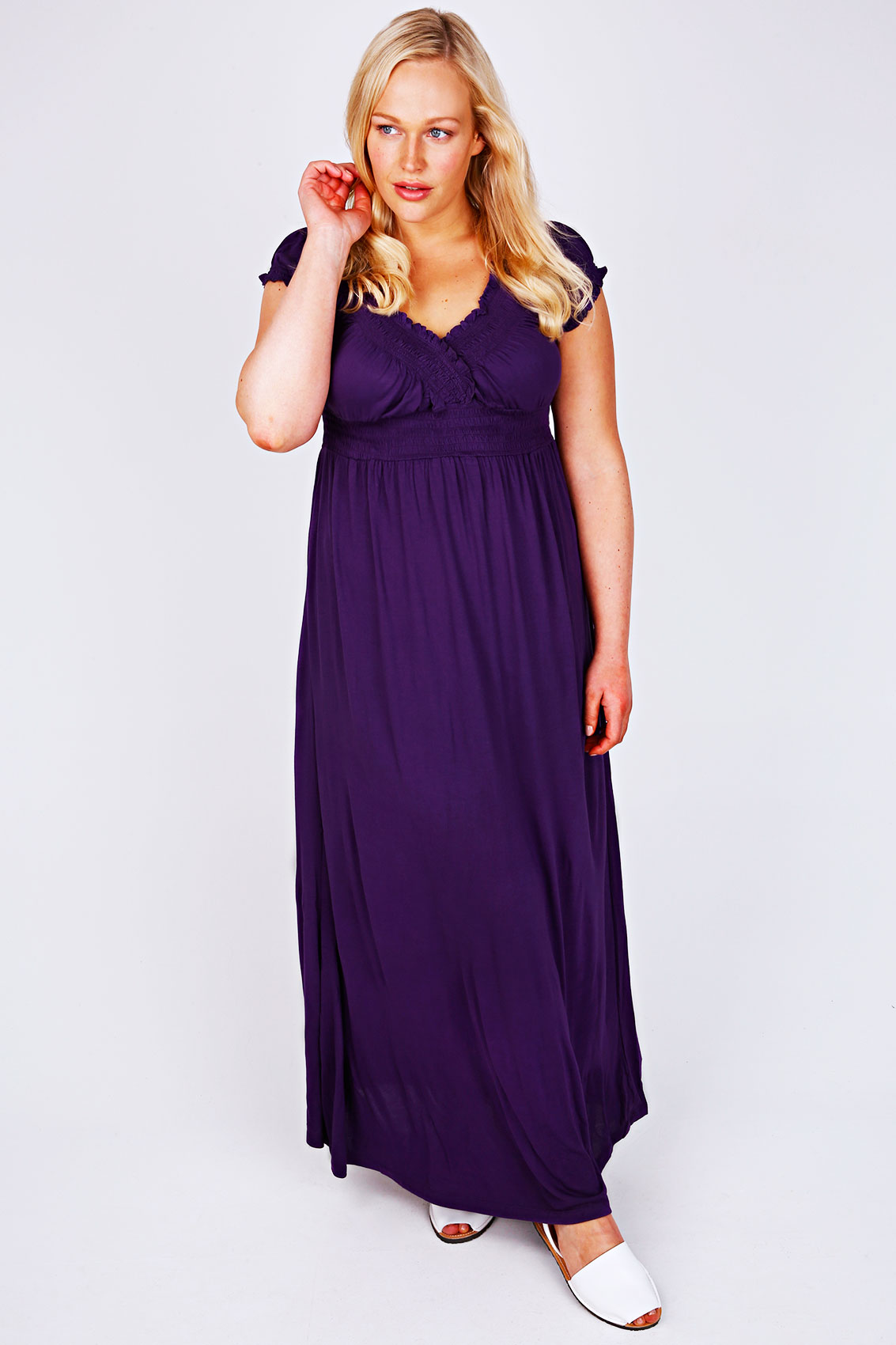 Purple Gypsy Style Maxi Dress  Plus Size 14 to 36