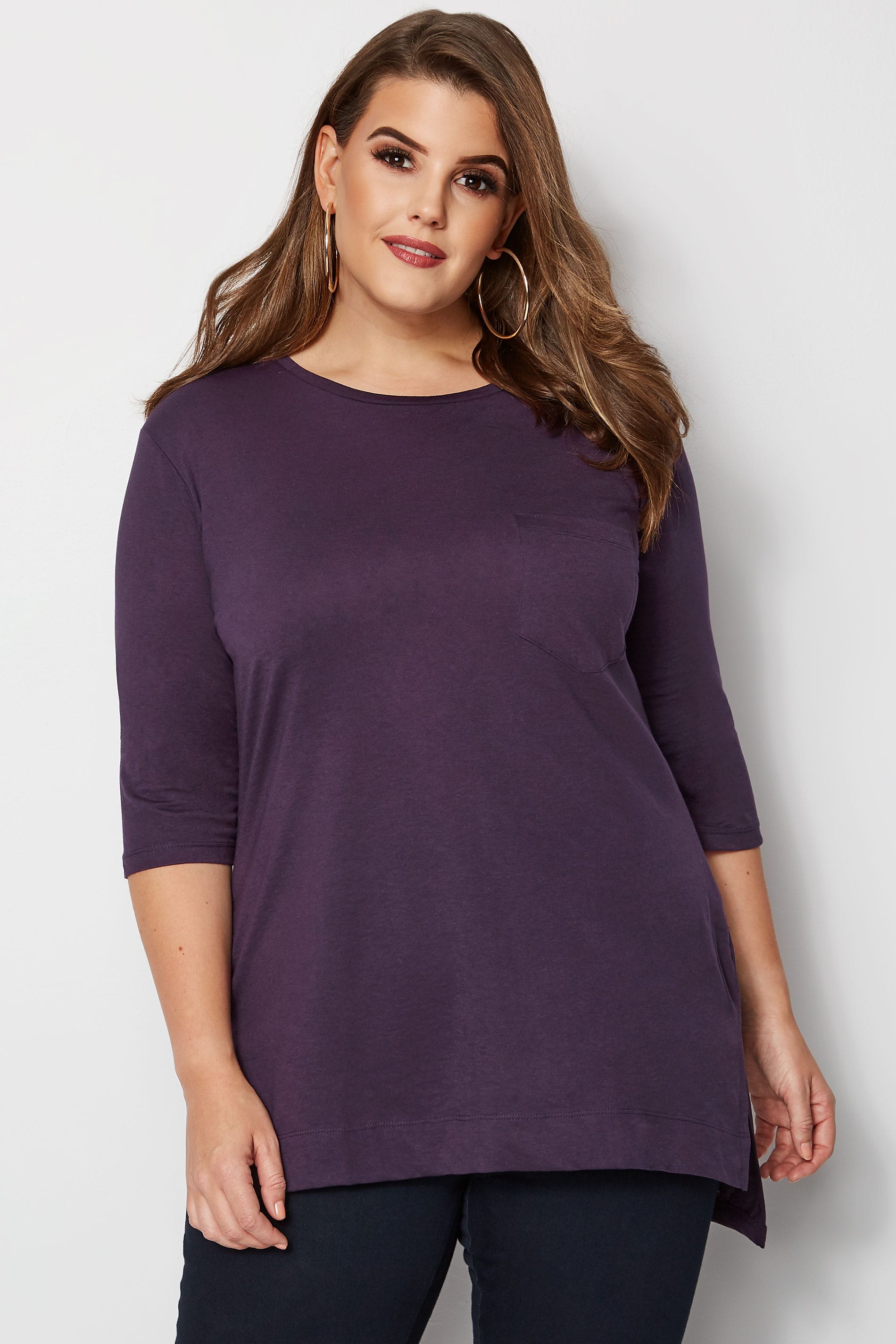 Purple Top With Chest Pocket