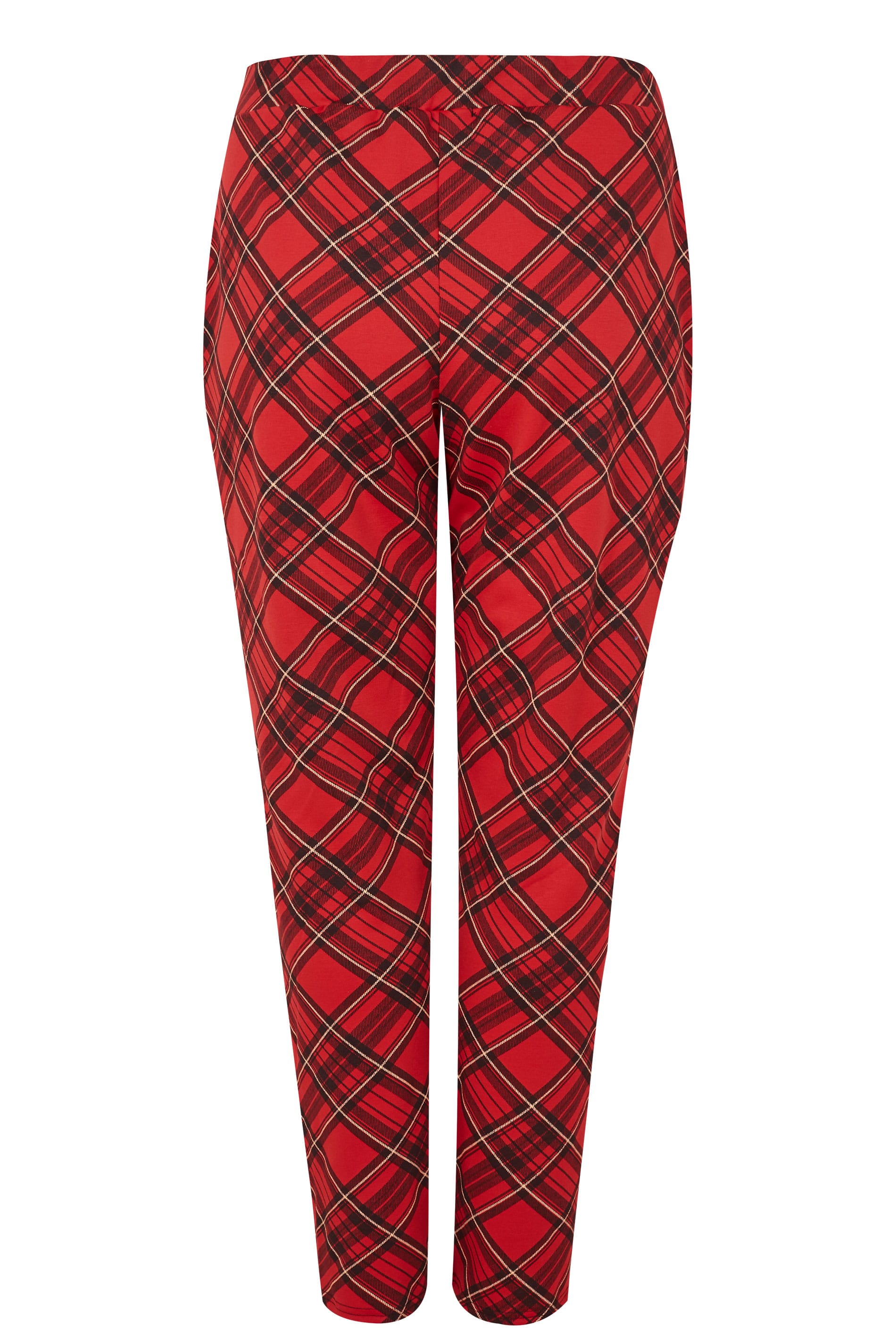LIMITED COLLECTION Plus Size Red Tartan Trouser |Sizes 16 to 36 | Yours ...