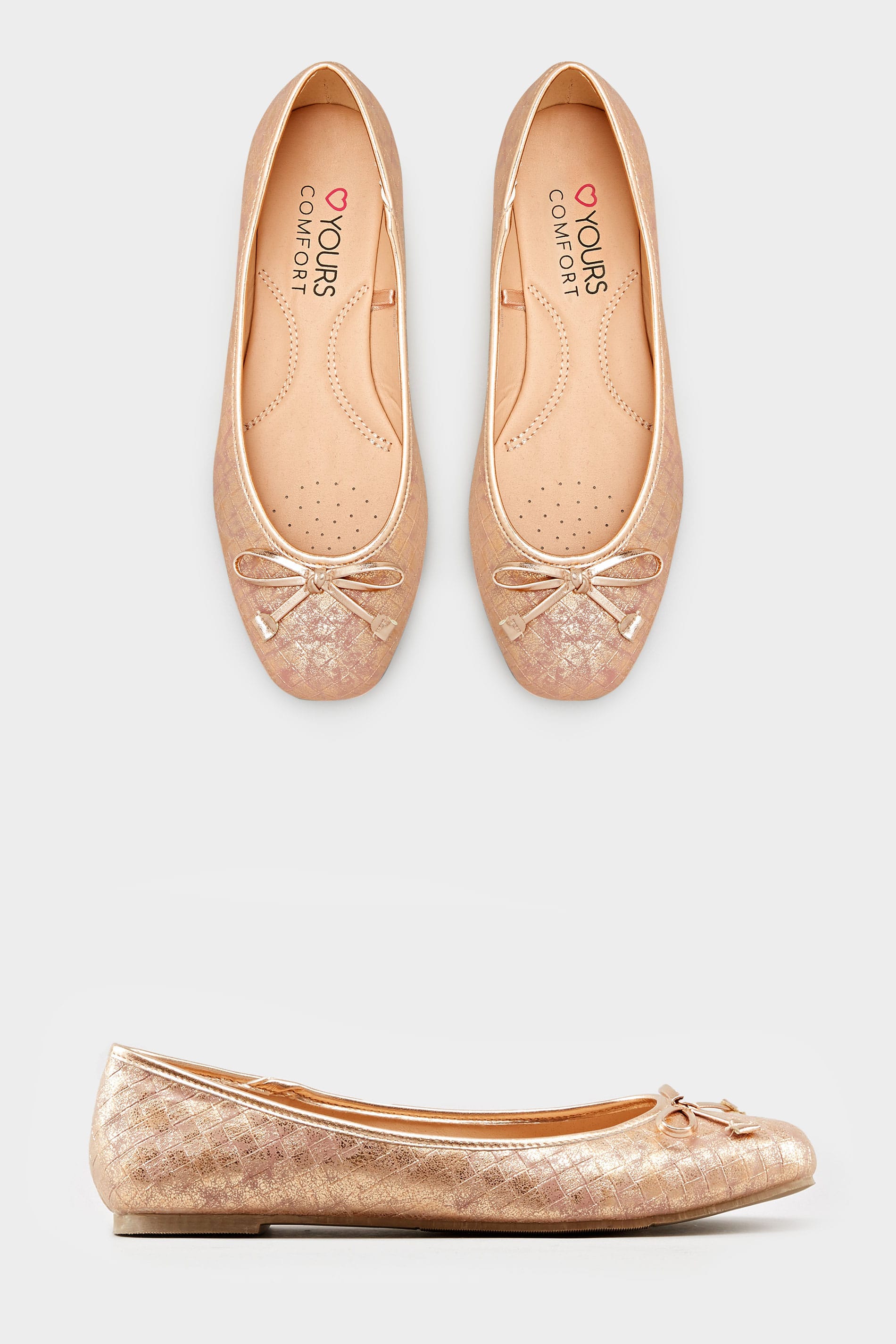 metallic ballerina pumps