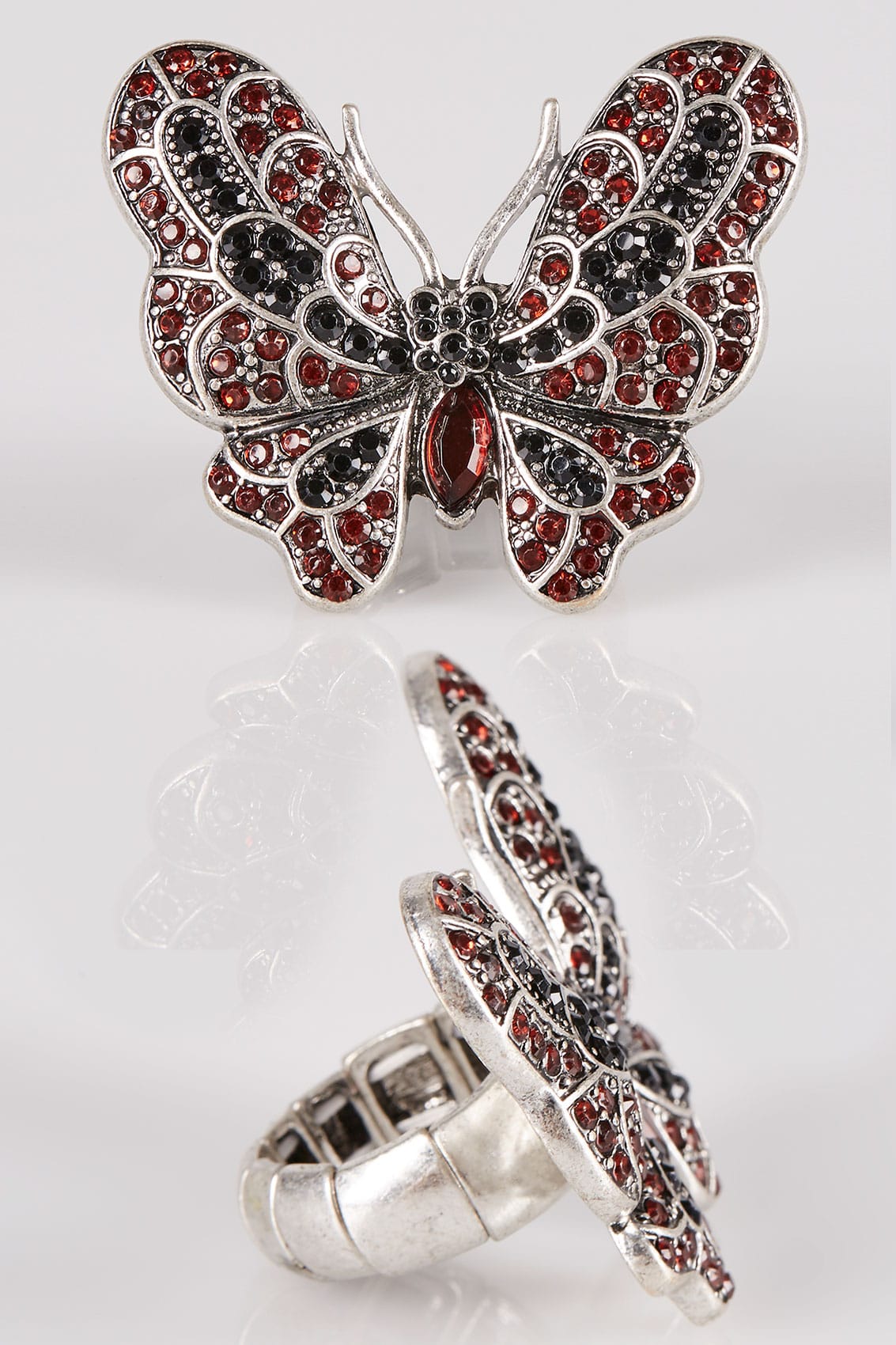 Silver Statement Butterfly Stretch Ring