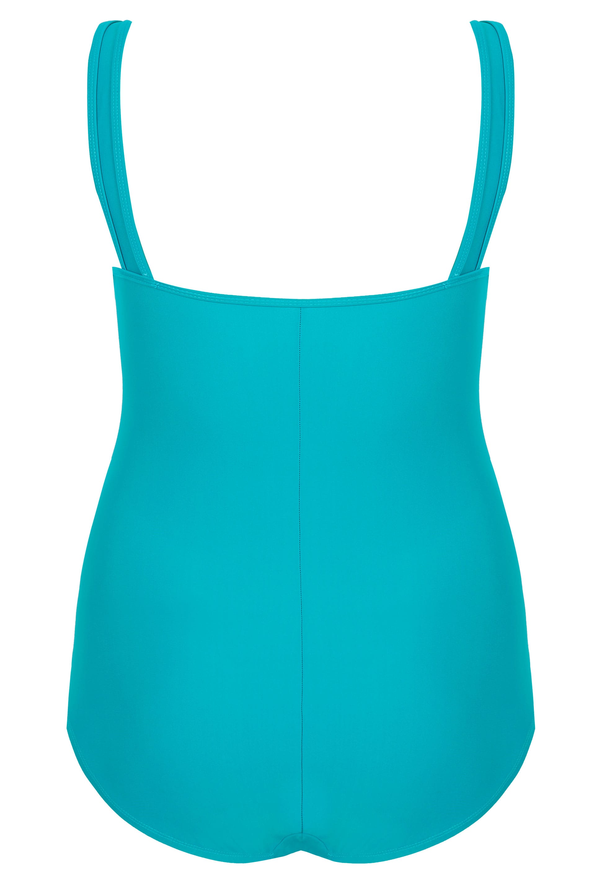 Plus Size Teal Ruched Mesh Swimsuit | Sizes 16 to 36 | Yours Clothing