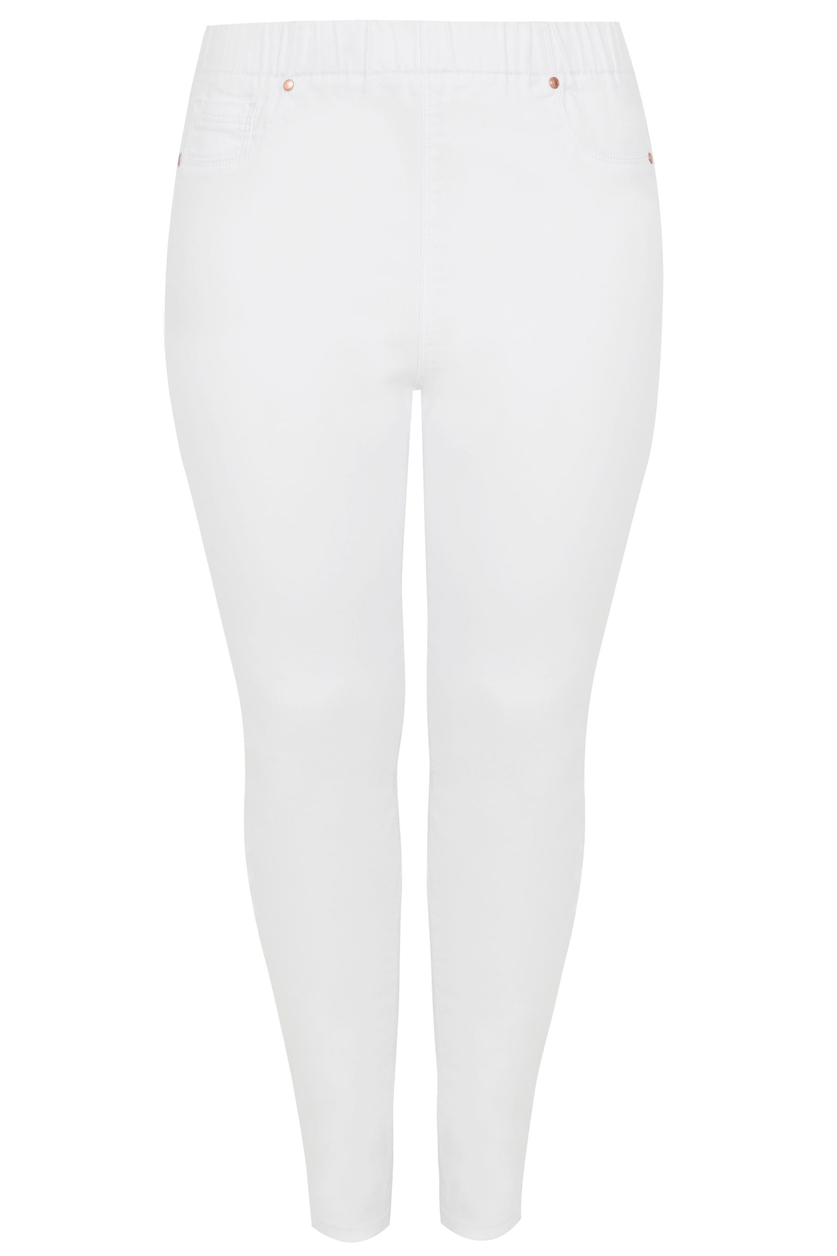 White denim jeggings