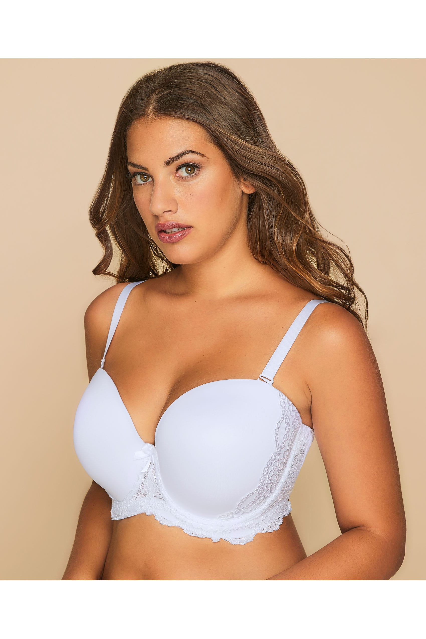 White Multiway Microfibre Lace Bra With Removable Straps