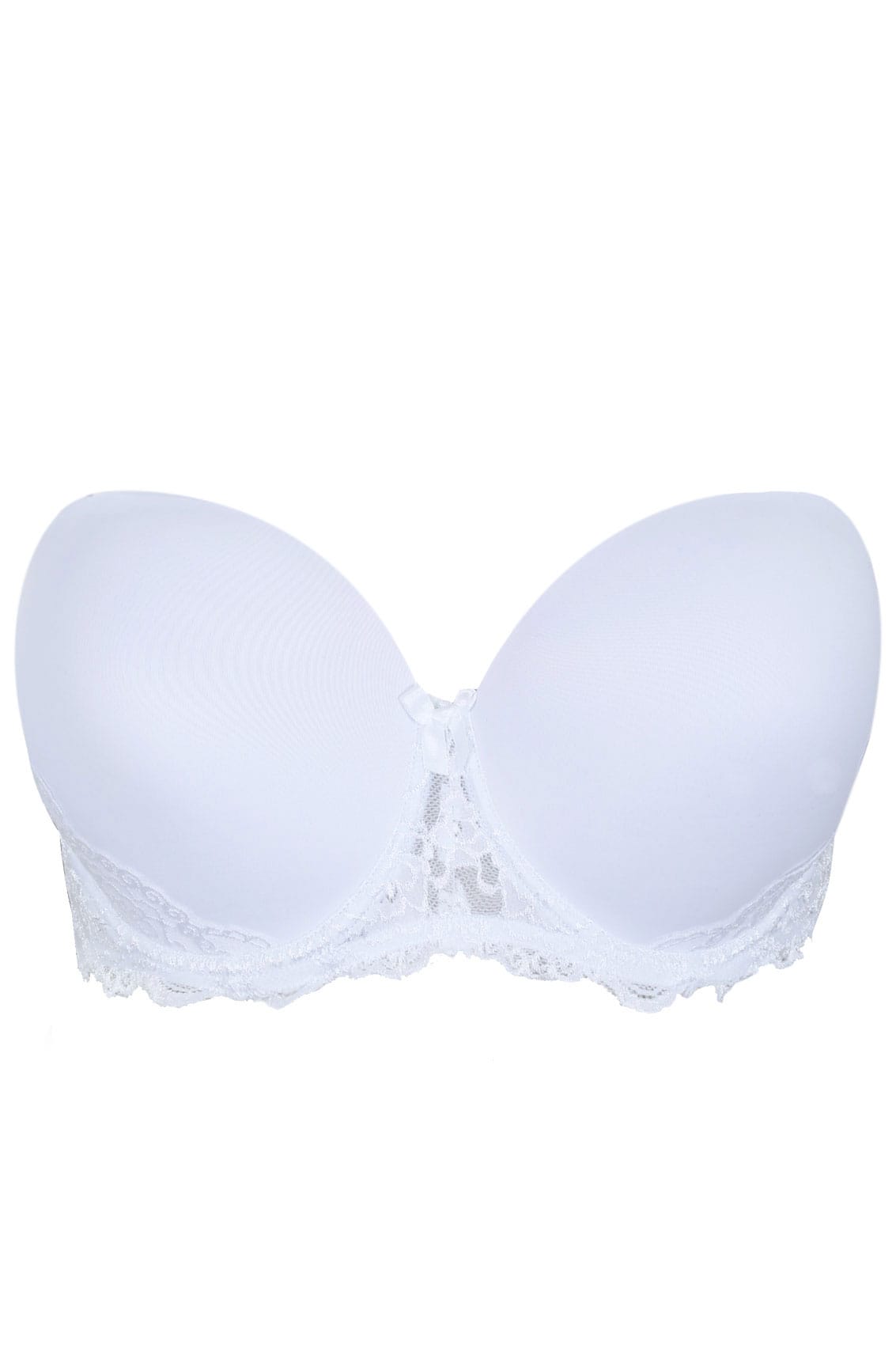 White Multiway Microfibre Lace Bra With Removable Straps-6528