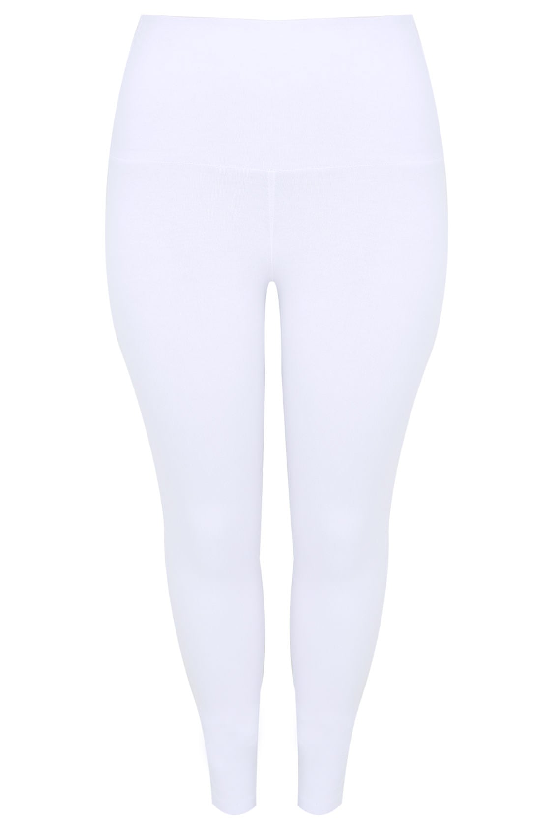 White Tummy Control Soft Touch Leggings Plus Size 14 To 36