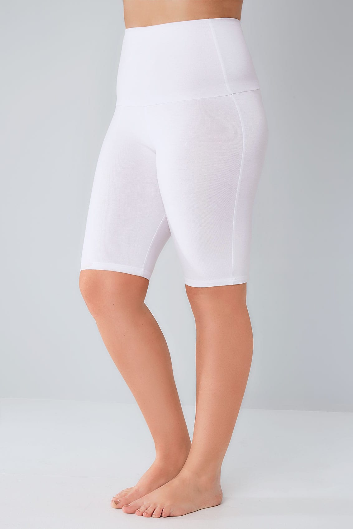 LMB Capri Leggings for Women Buttery Soft Polyester Fabric, White