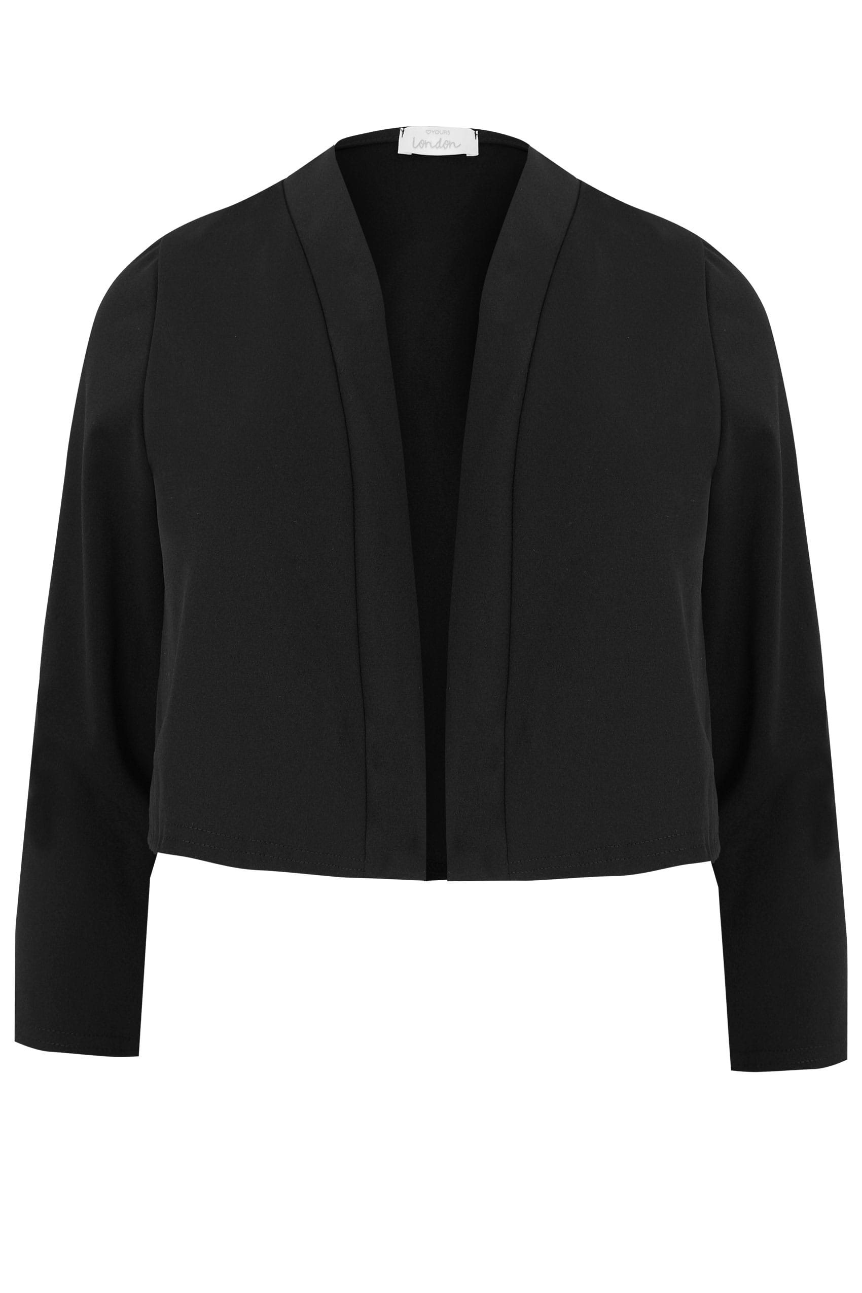 YOURS LONDON Black Bolero Jacket, Plus size 16 to 32