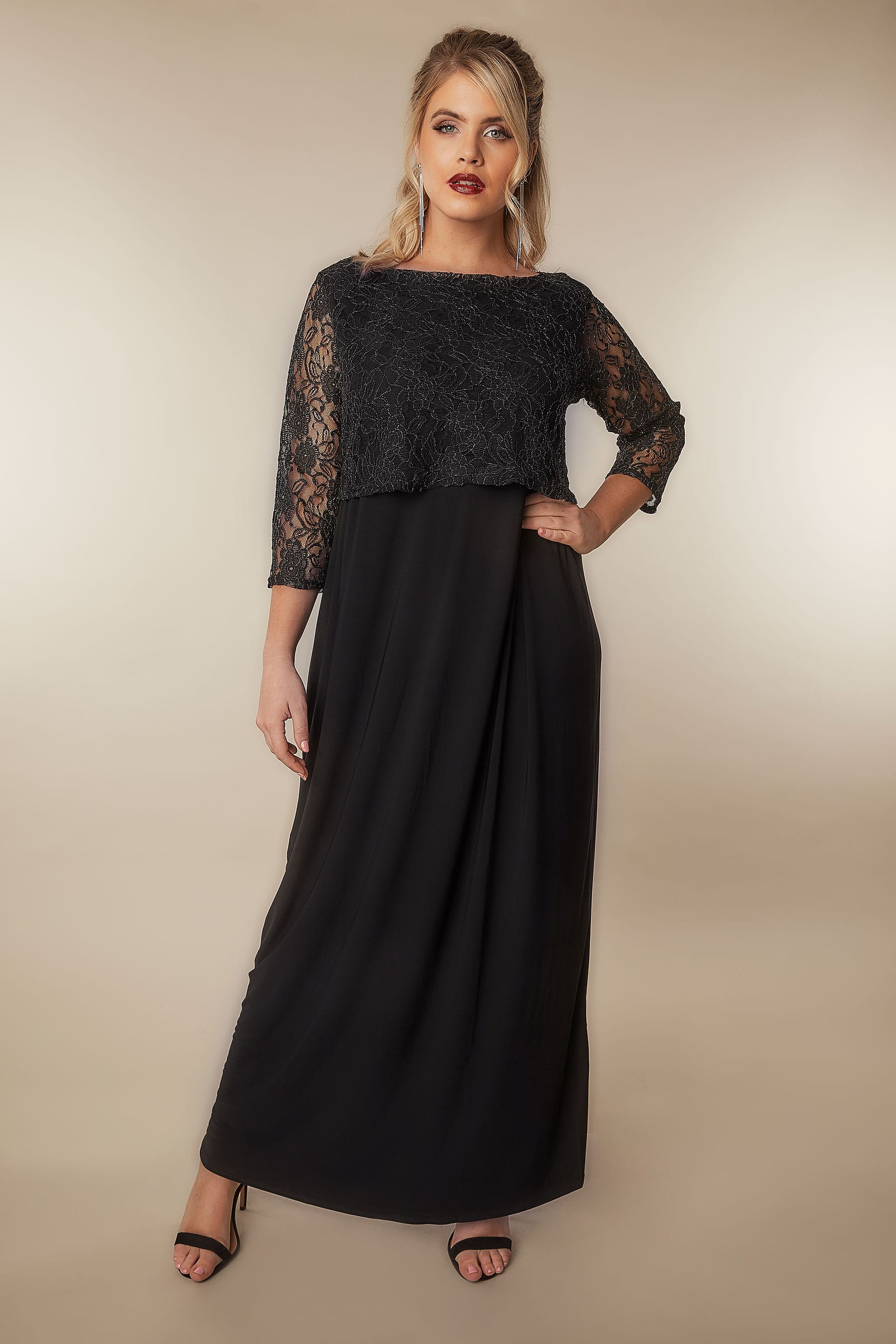 mizaniprintdesign: Express Long Sleeve Black Maxi Dress