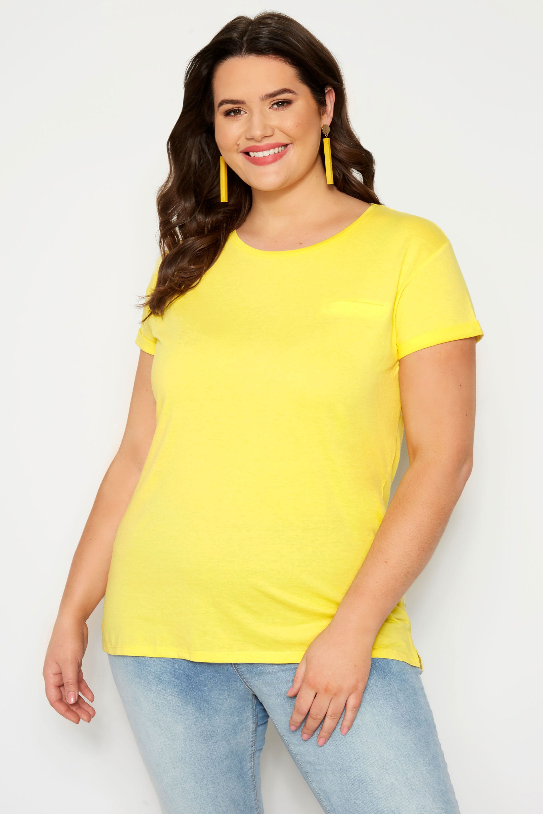 Download Yellow Mock Pocket T-Shirt | Plus Sizes 16 to 36 | Yours ...