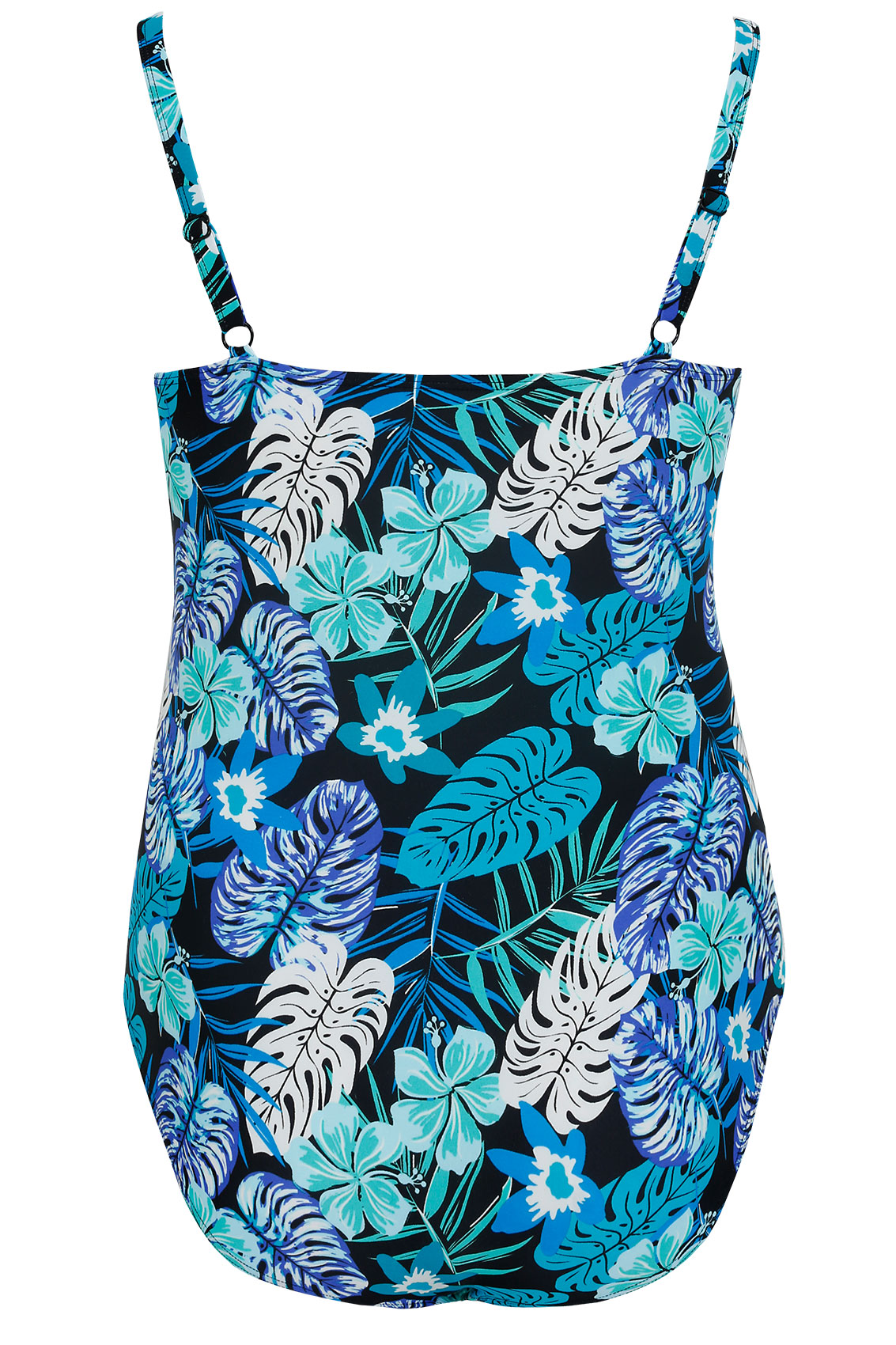 Blue & Green Tropical Hawaiian Print Swimsuit Plus Size 16 to 32