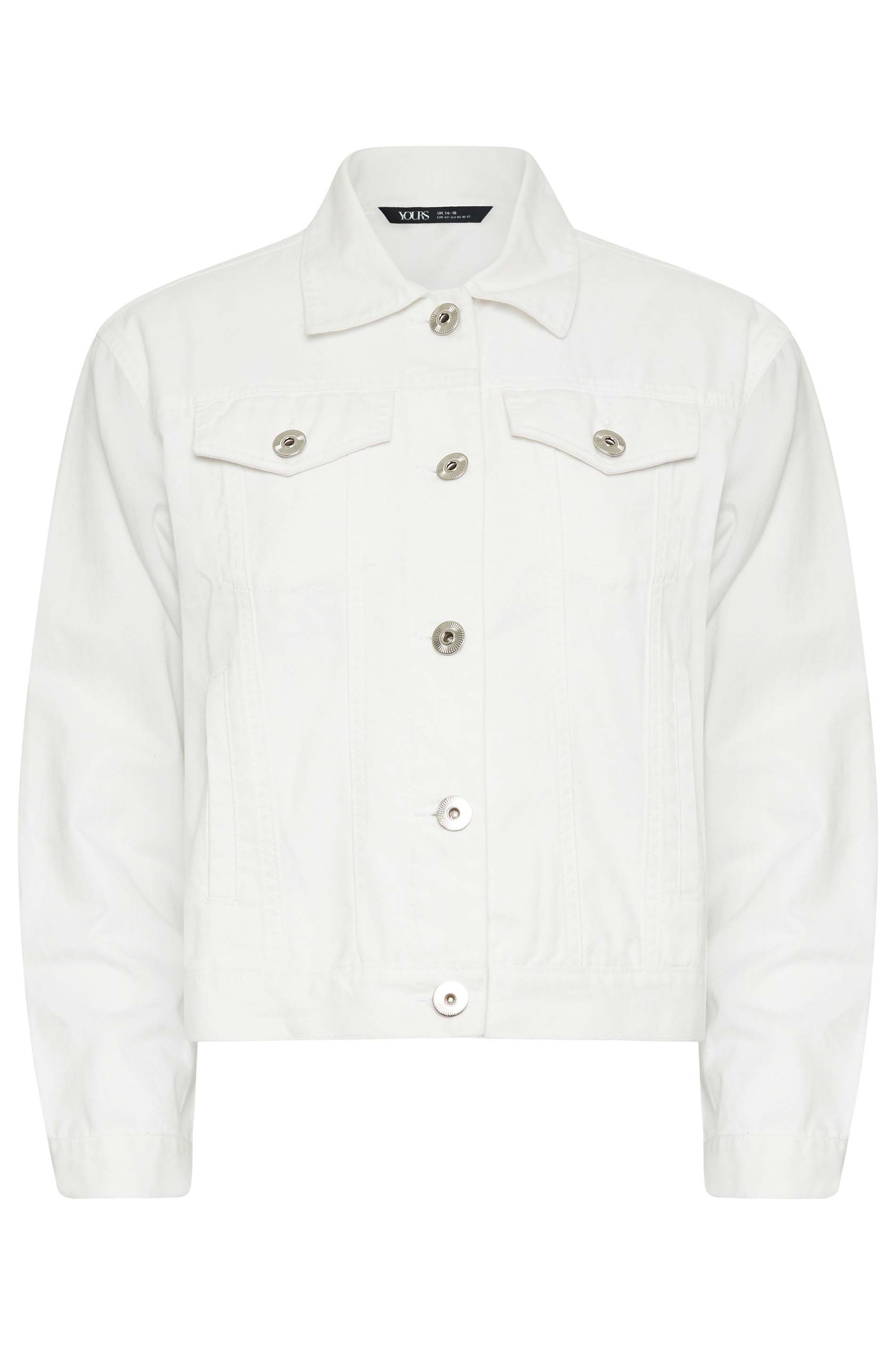 Yours Petite Curve White Denim Jacket, Women's Curve & Plus Size, Yours