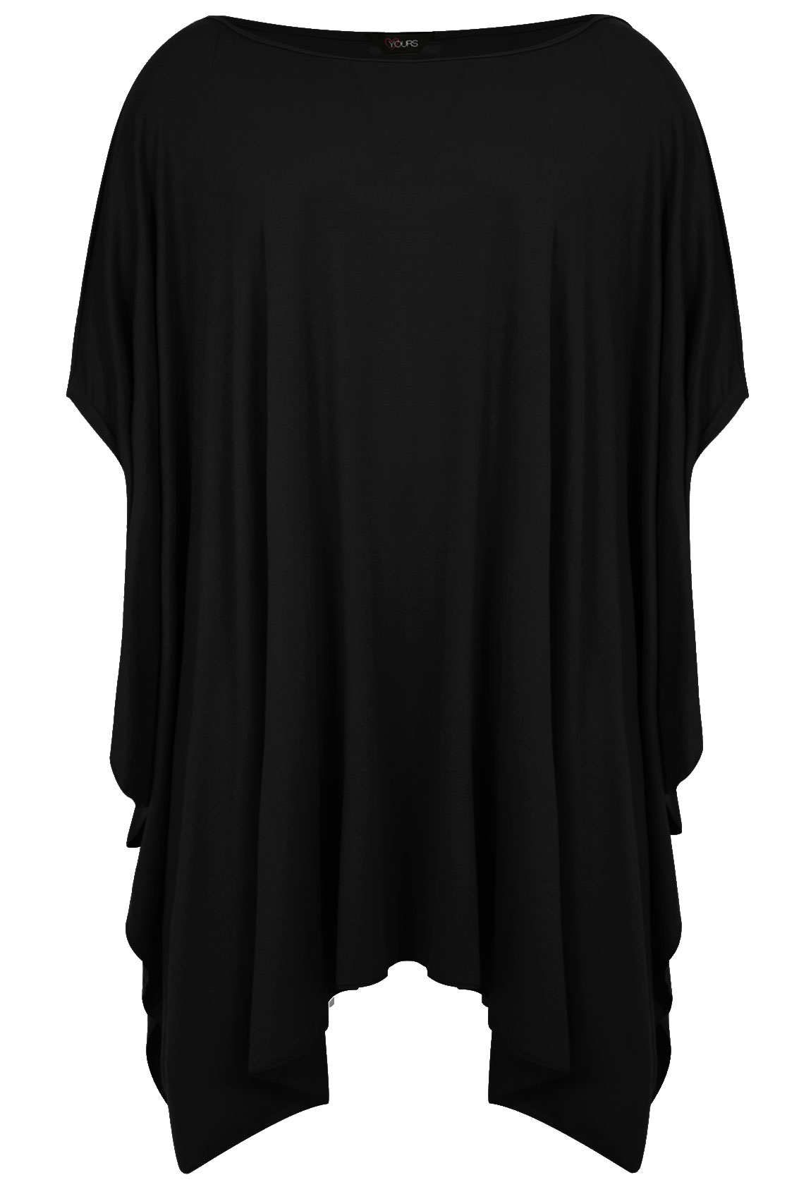 Black Oversized Cape Top With Arm Holes Plus size one size