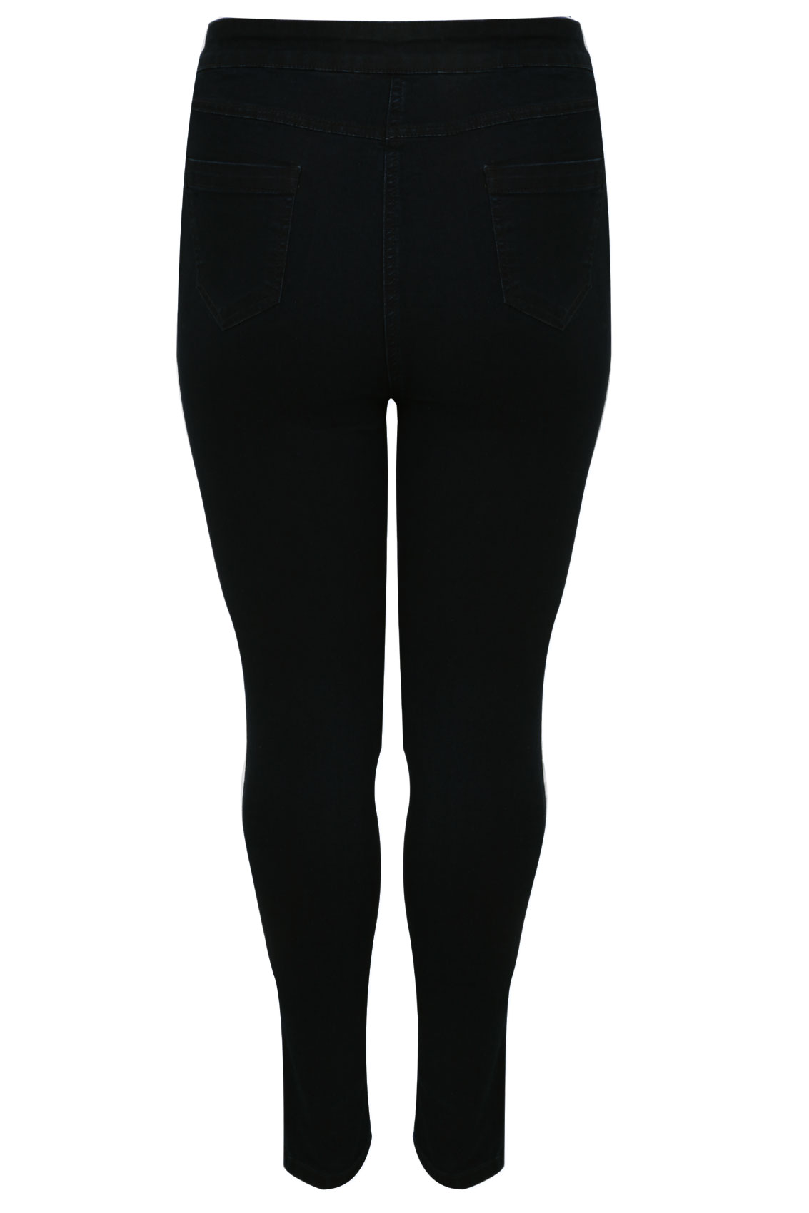 black high waisted stretch jeans