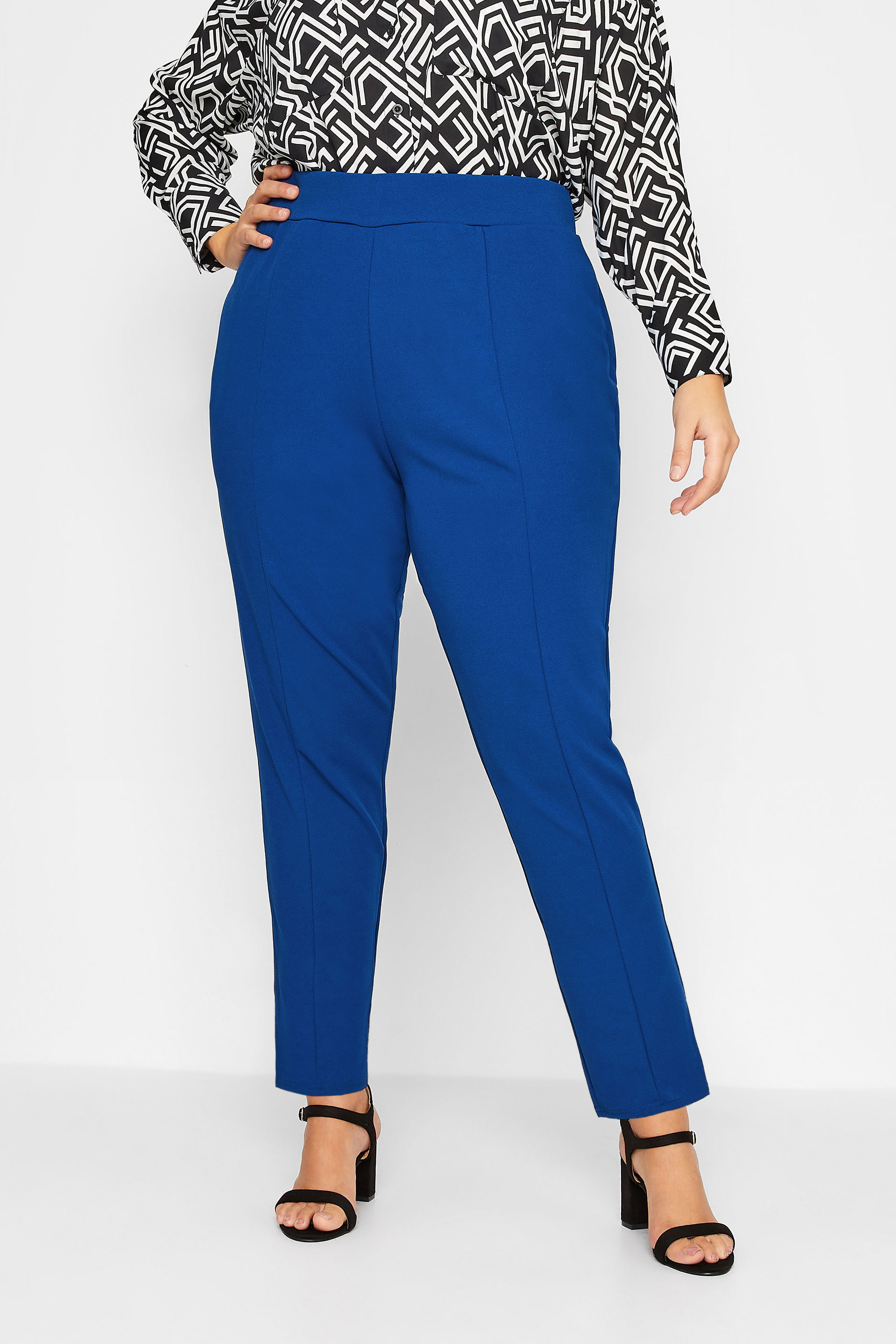 Cobalt Blue Cigarette Tailored Trouser  Simply Be