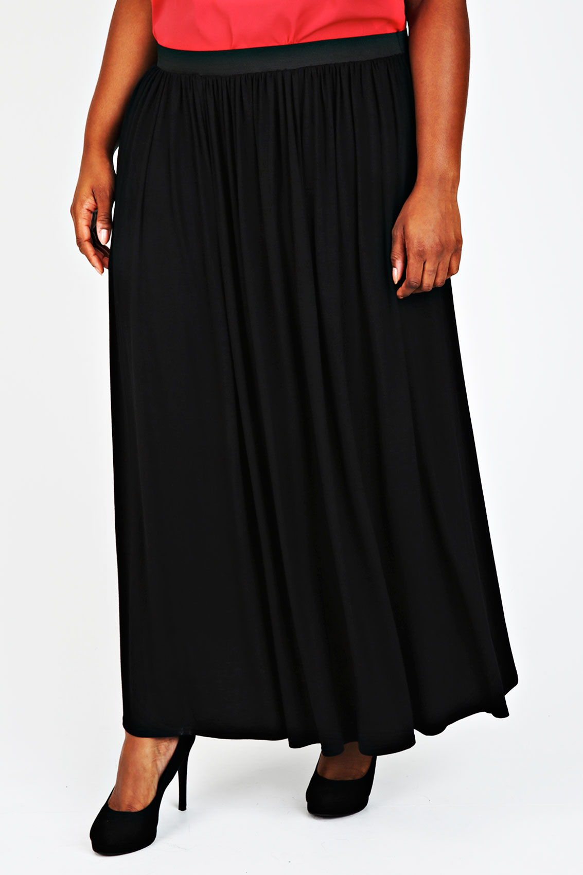 Black maxi skirt