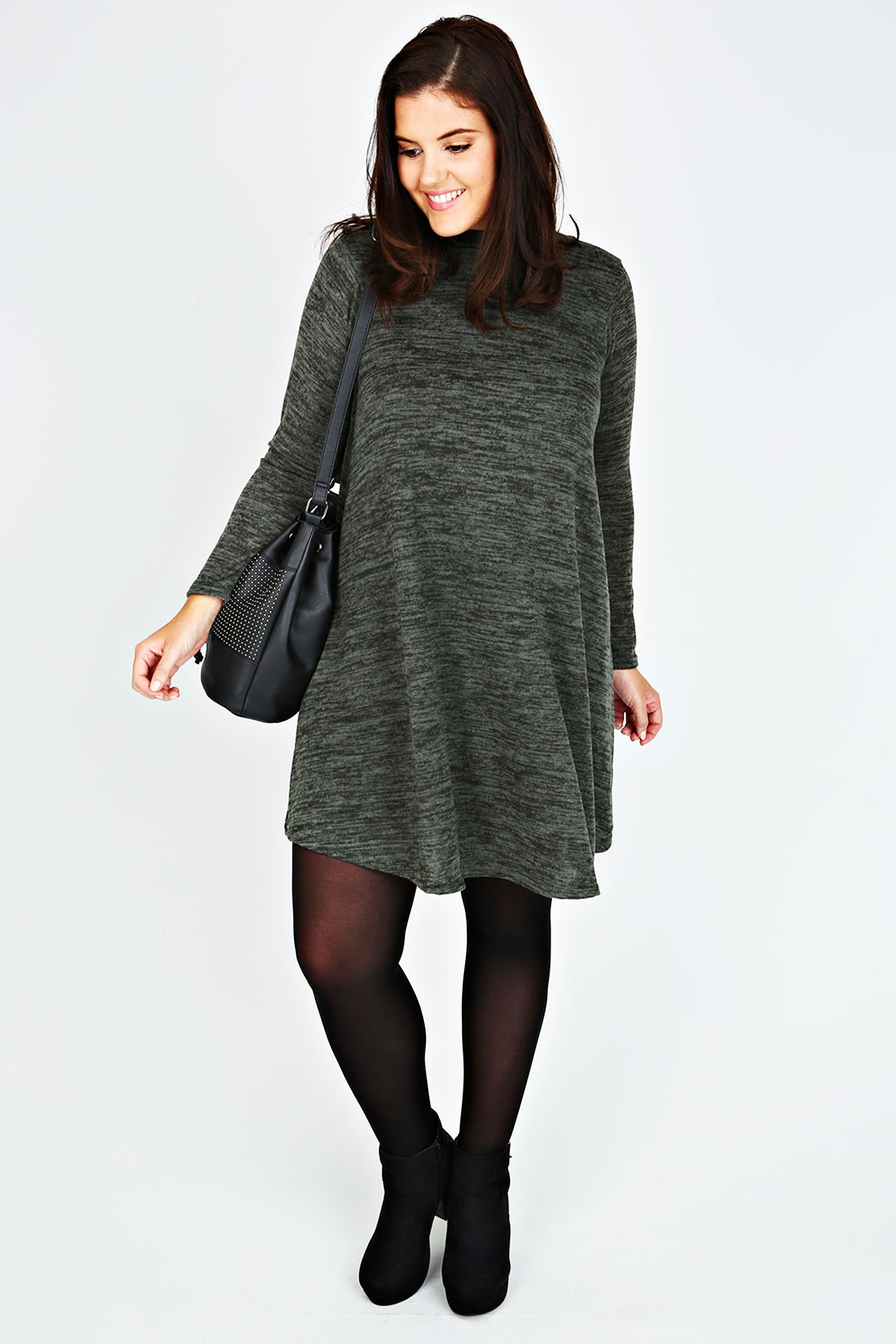 turtle neck long sleeve gown