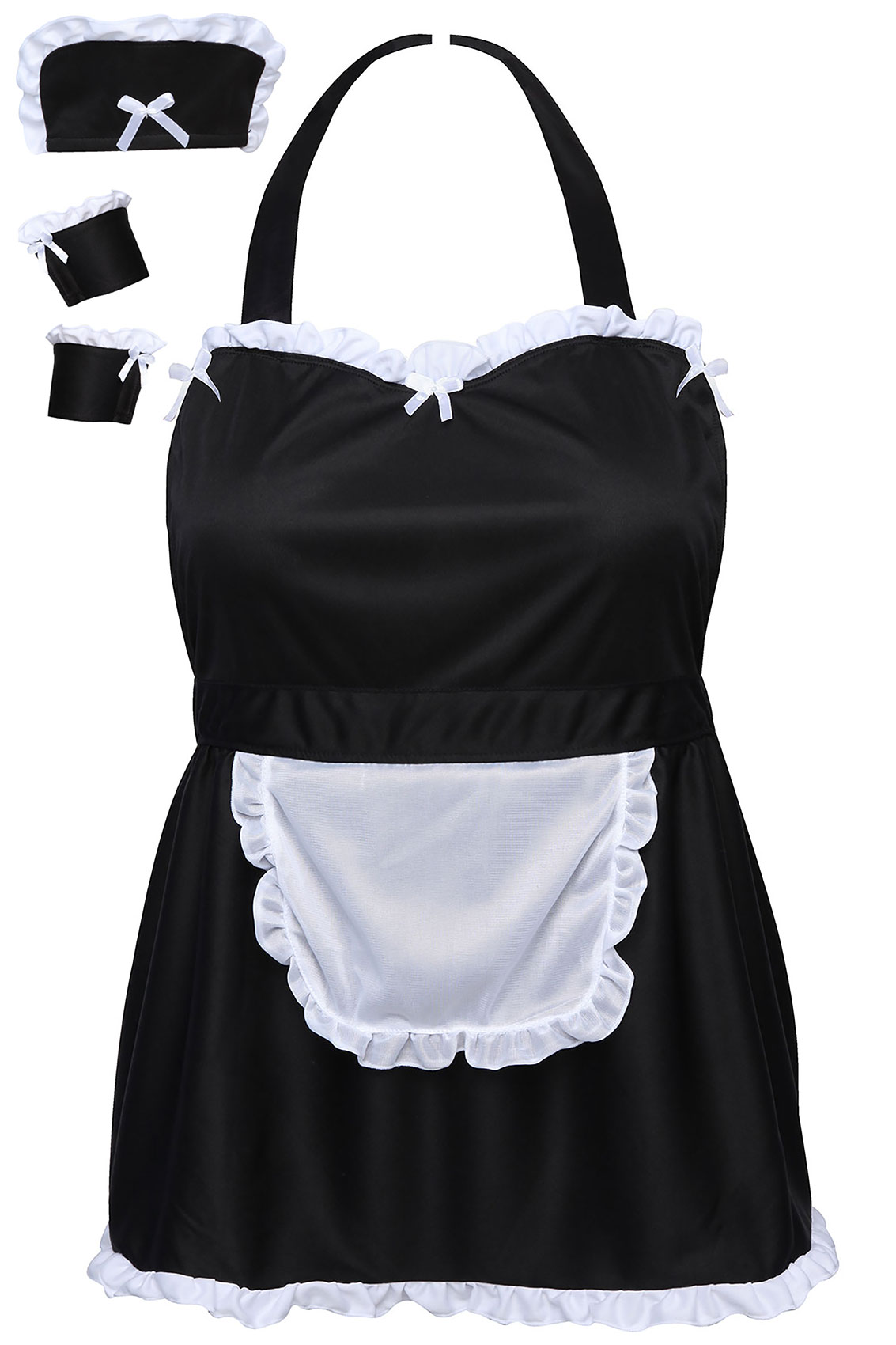 Dreamgirl Maid Me Naughty Costume 4 Piece Set