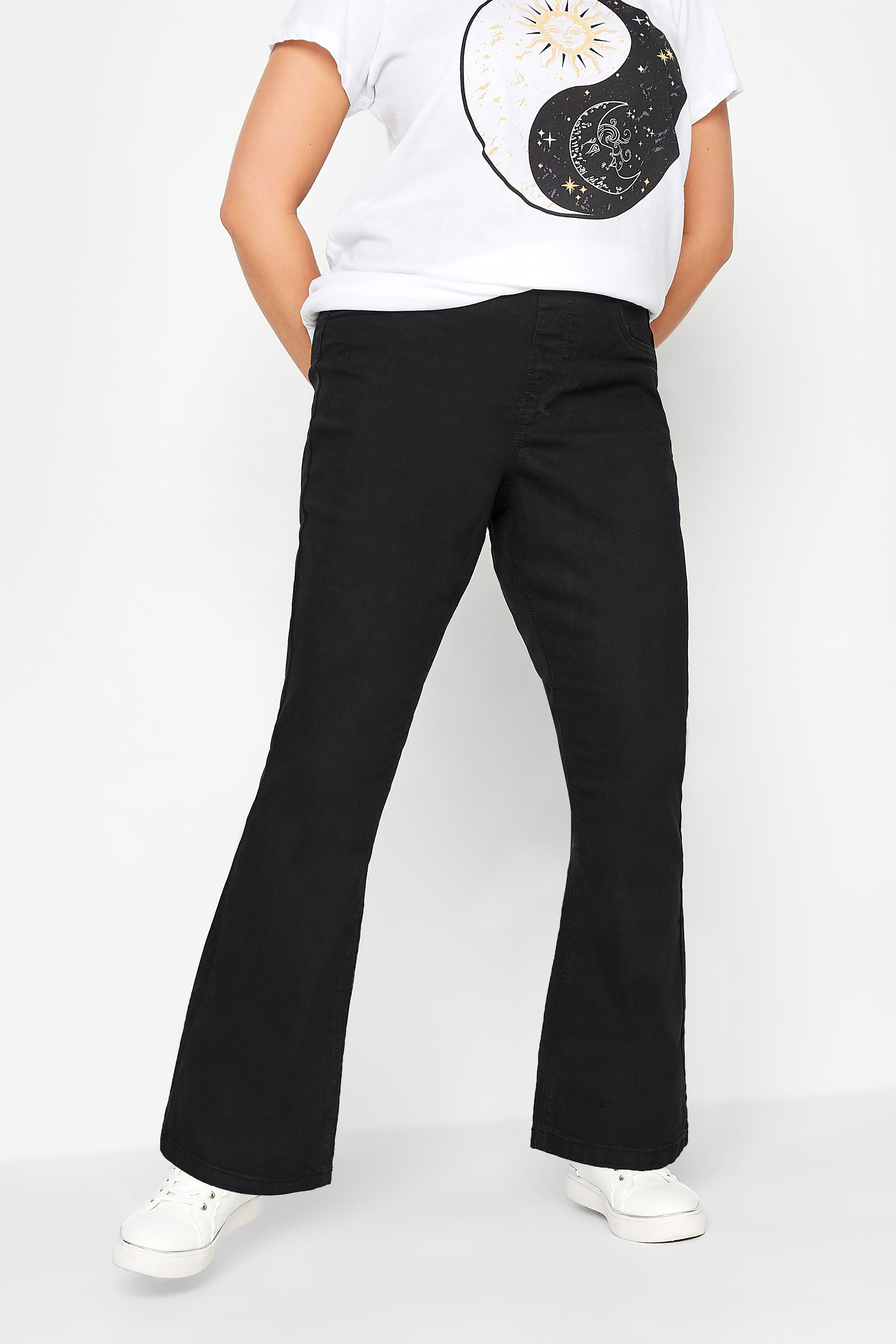 Jeggings Negros Acampanados Hannah, Mujer Curvy Y Tallas Grandes, Yours