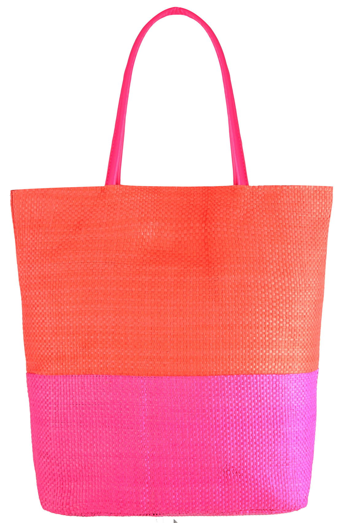 orange and pink handbag