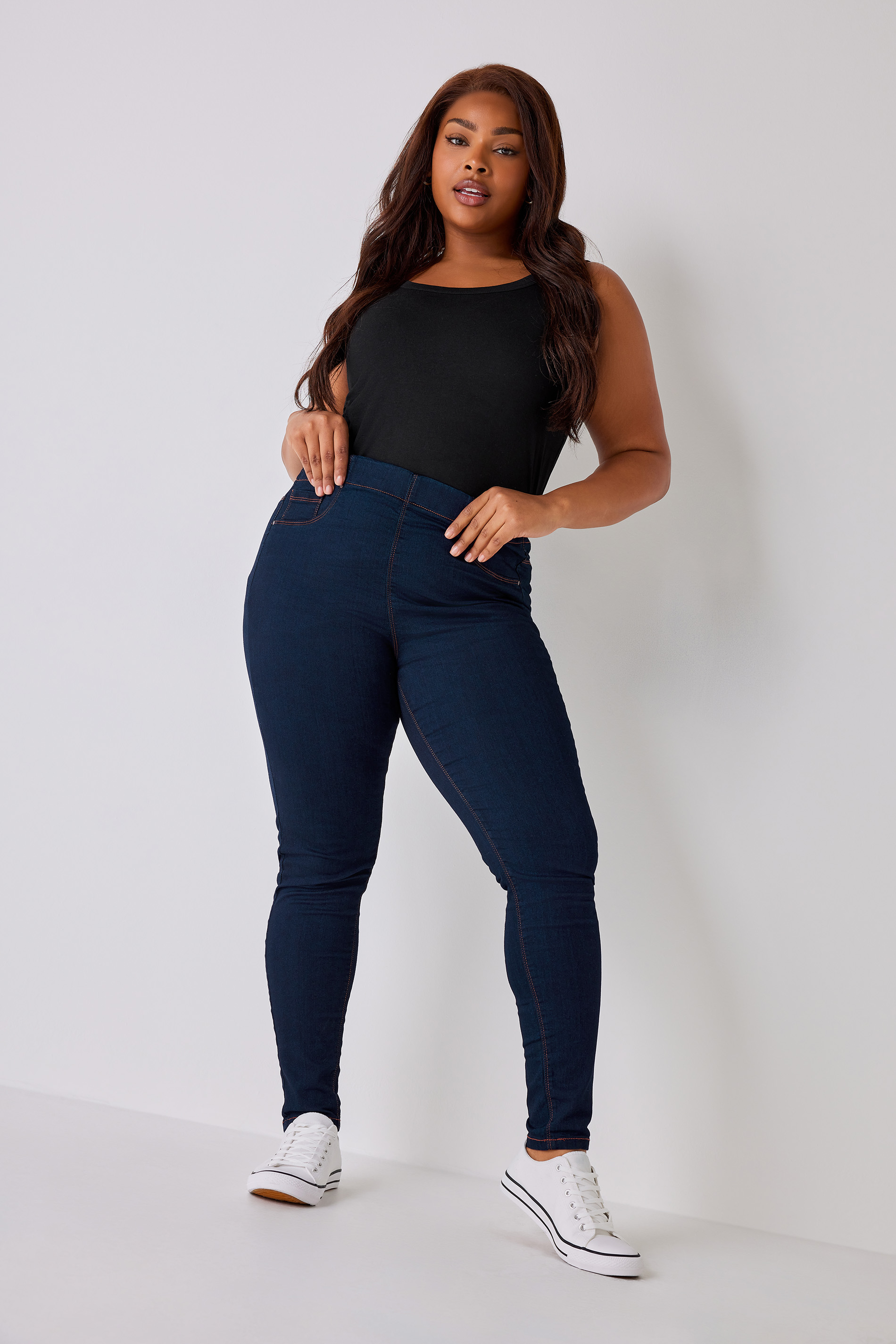 Yours For Goodjeggings Ajustados De Tiro Alto En Azul Índigo Jenny, Mujer Curvy Y Tallas Grandes, Yours For Good