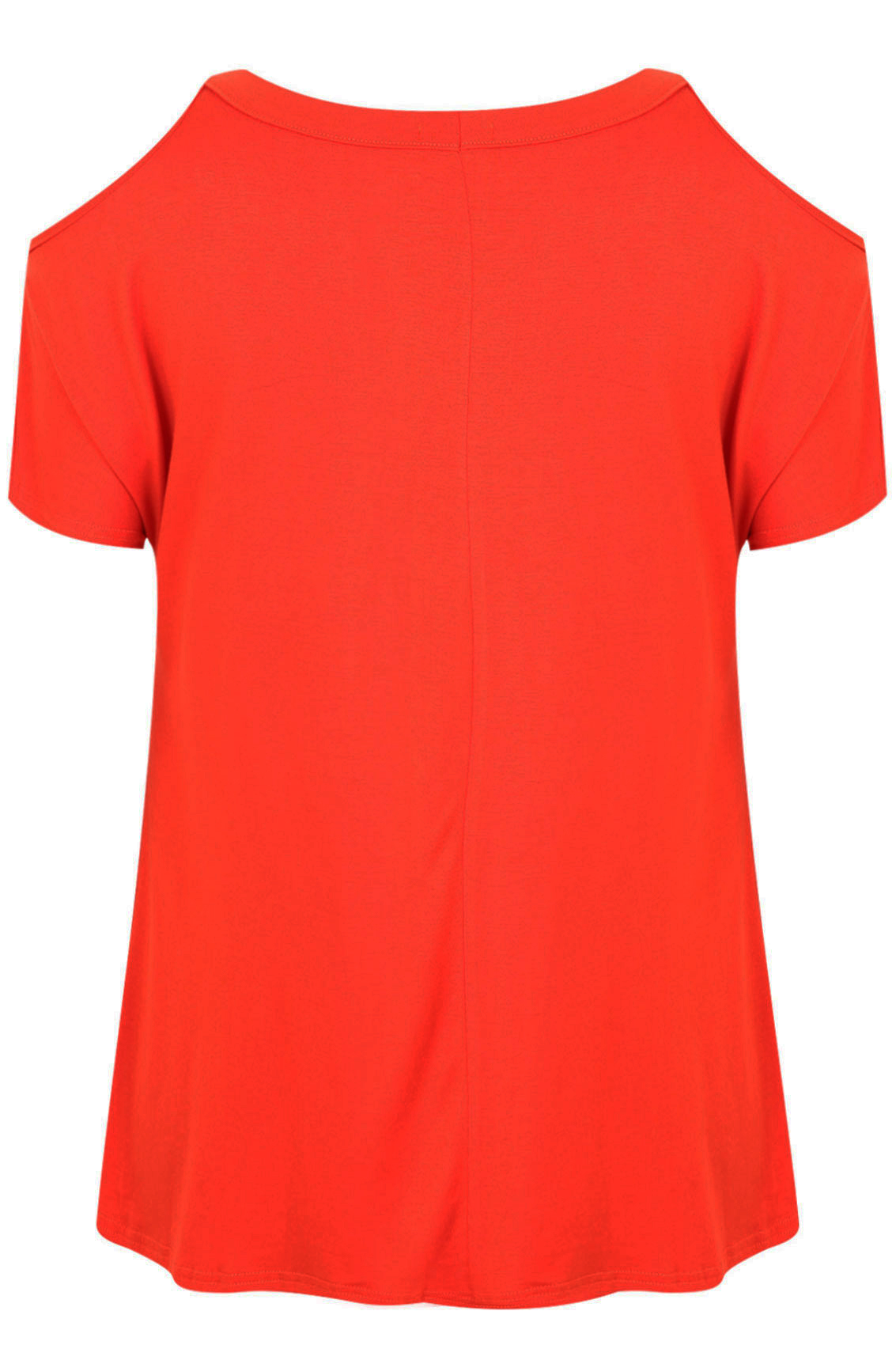 Orange Paisley Print Top With Cold Shoulders Plus size 16,18,20,22,24 ...