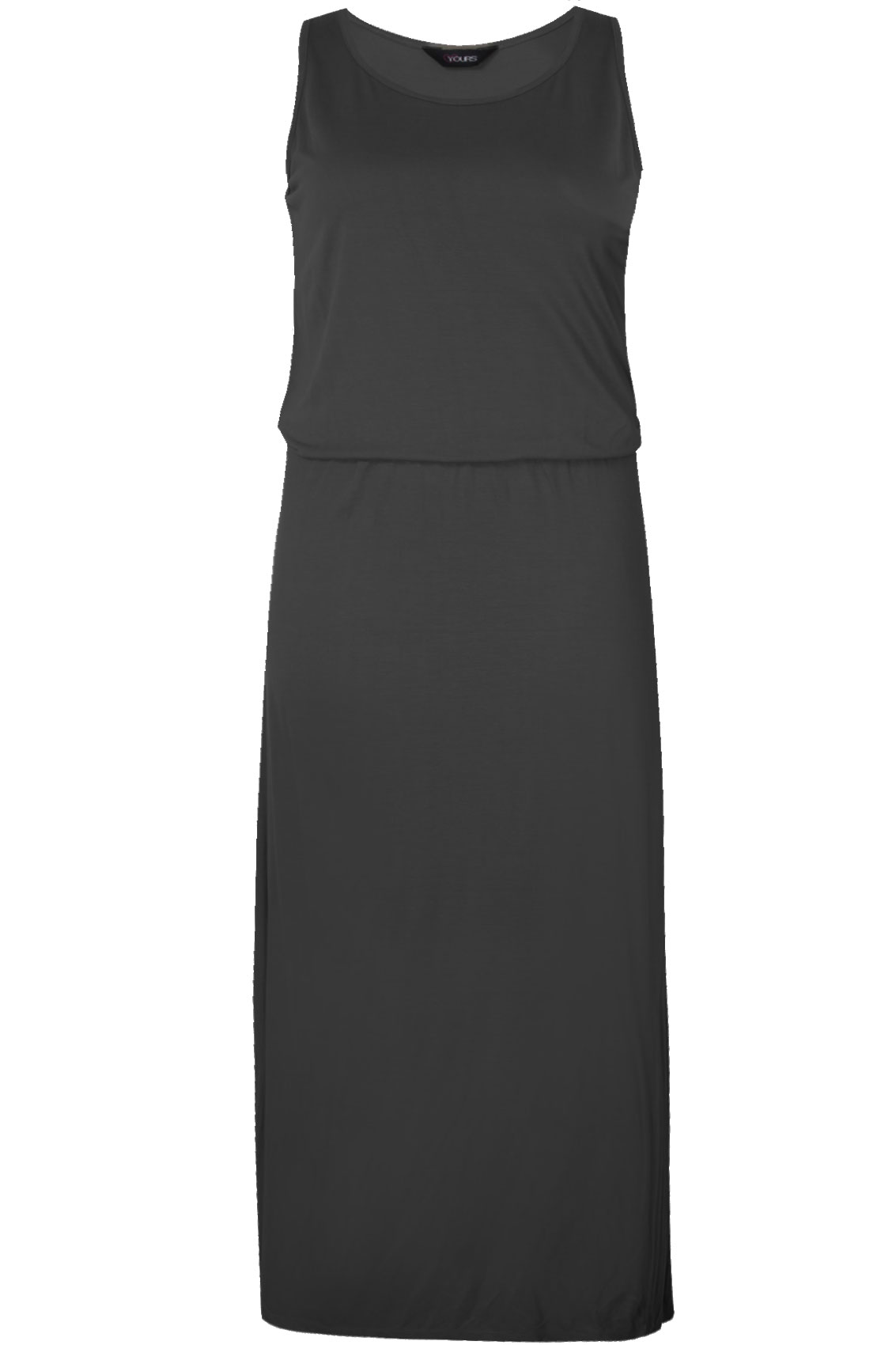 Black Sleeveless Jersey Maxi Dress plus size 16,18,20,22,24,26,28,30,32